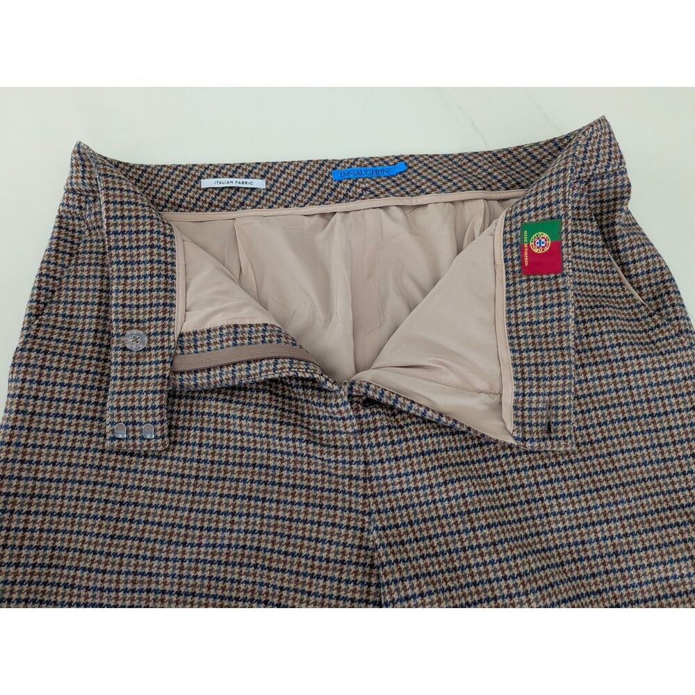 J. McLaughlin Wool Houndstooth Trousers Pants Size 12 Italian Fabric Portugal - Picture 4 of 11